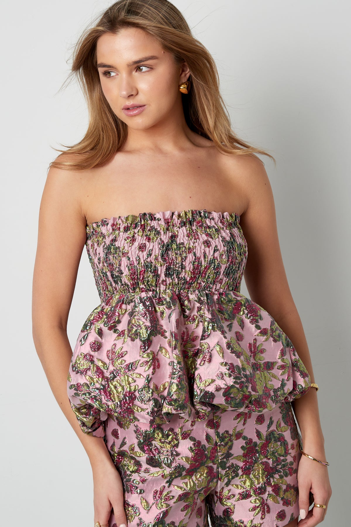 Silk Blend Sleeveless Top Peplum Spring/Summer