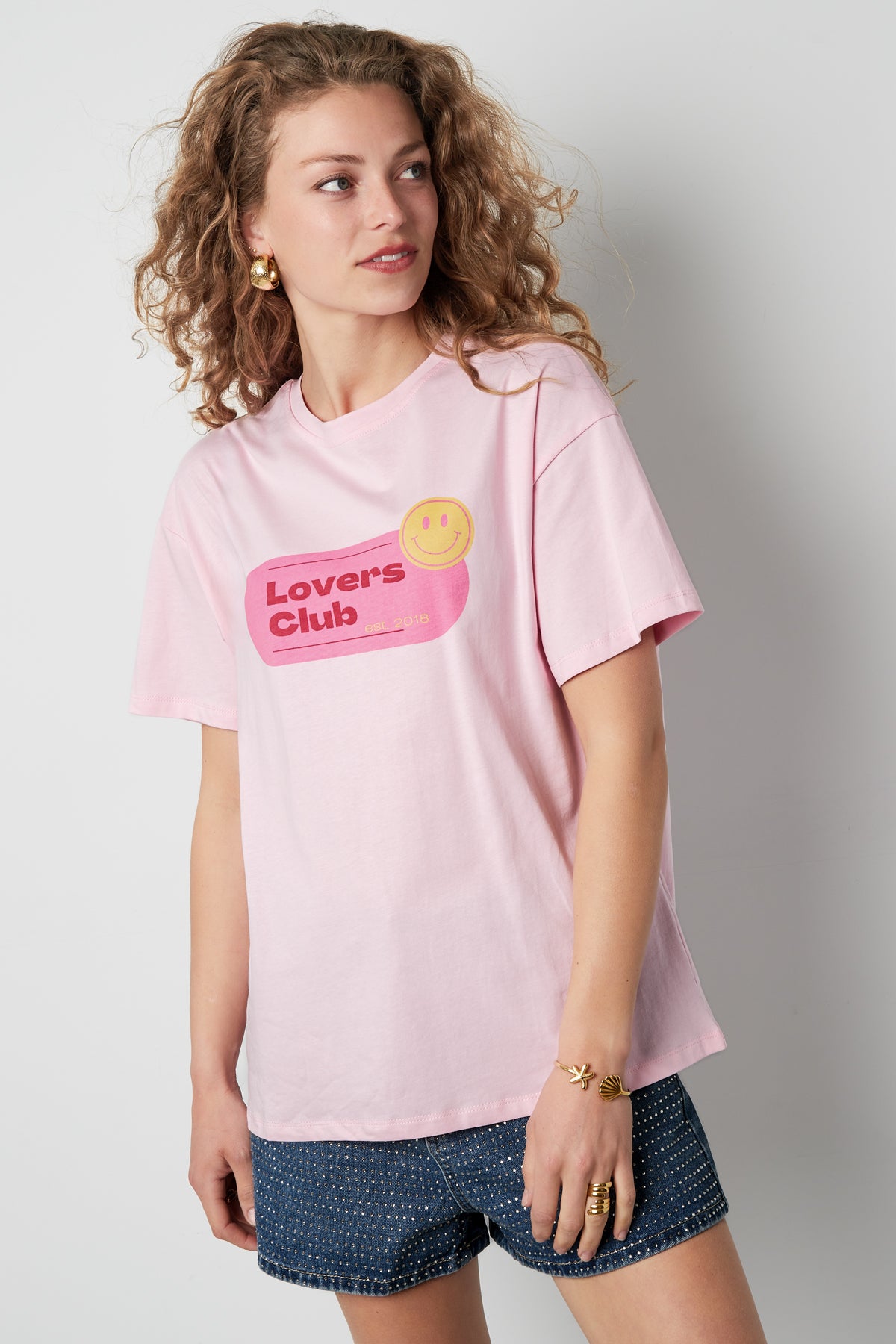 Cotton Women's T-shirt Street Random Print