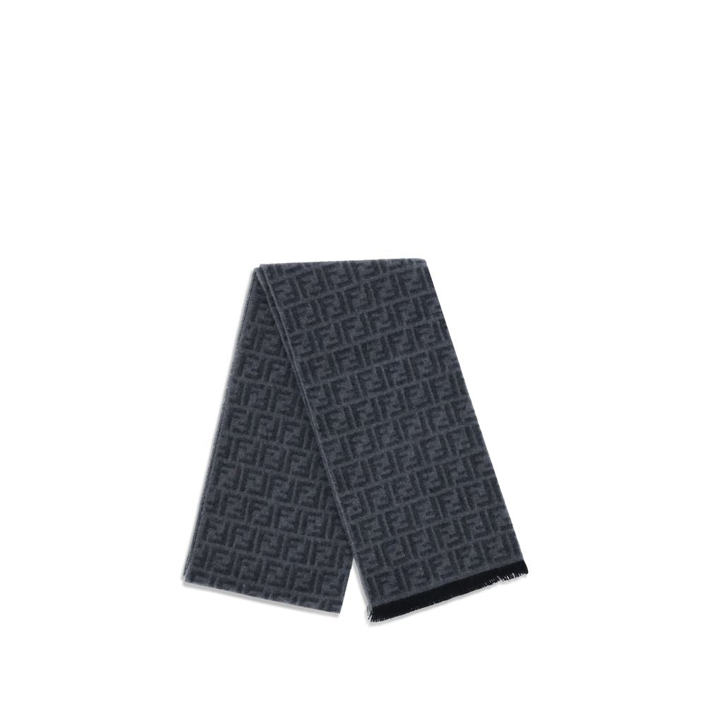 Black Fleece Wool Scarf