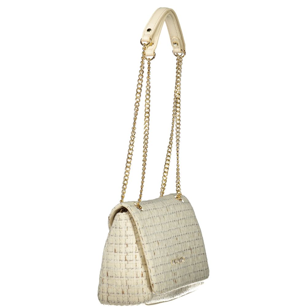 Bianco Polyurethane Women Shoulder Bag