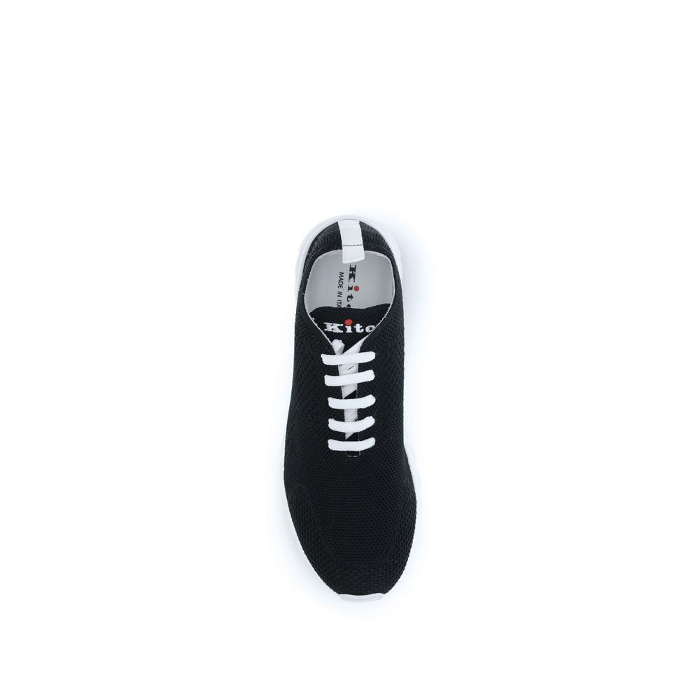 Black Rubber Athletic Sneakers