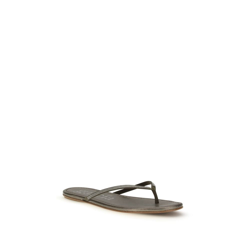 Bicolor Crystals Sandals
