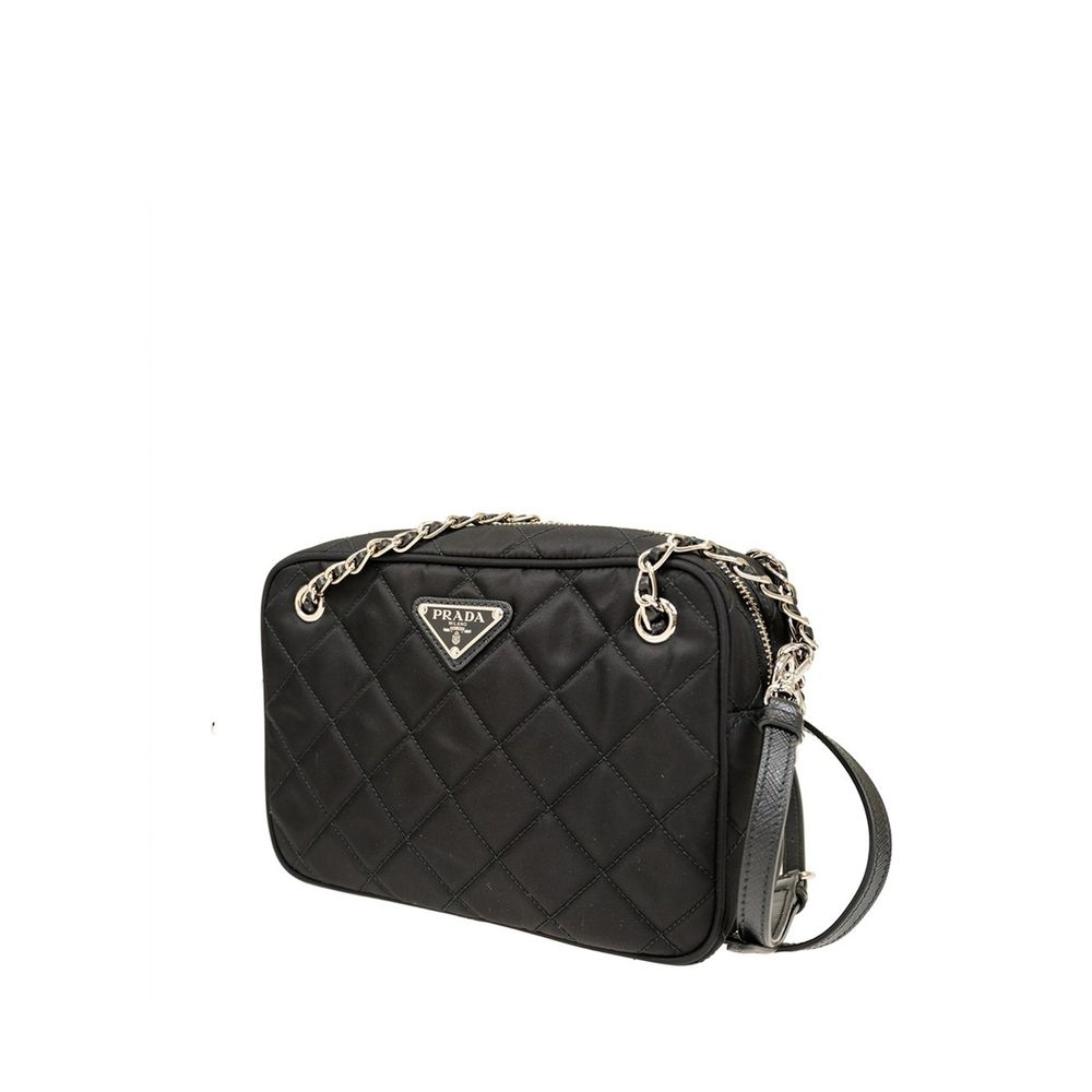 Černá nylonová crossbody kabelka