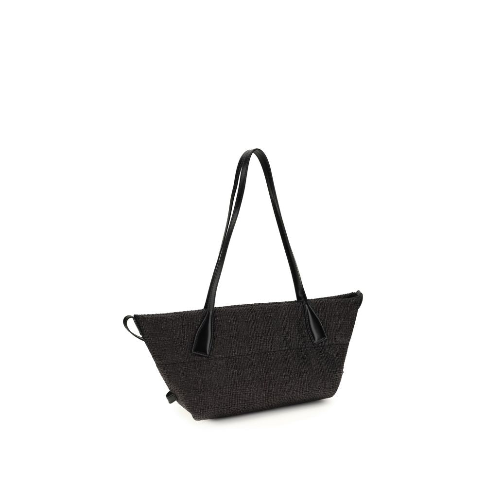 Black Raffia Shoulder Bag