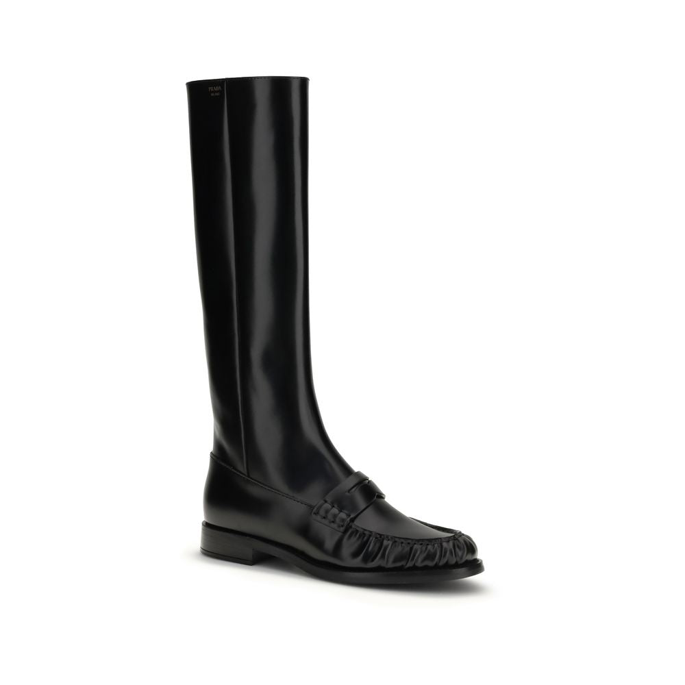 Black Calf Leather Bos Taurus Boots