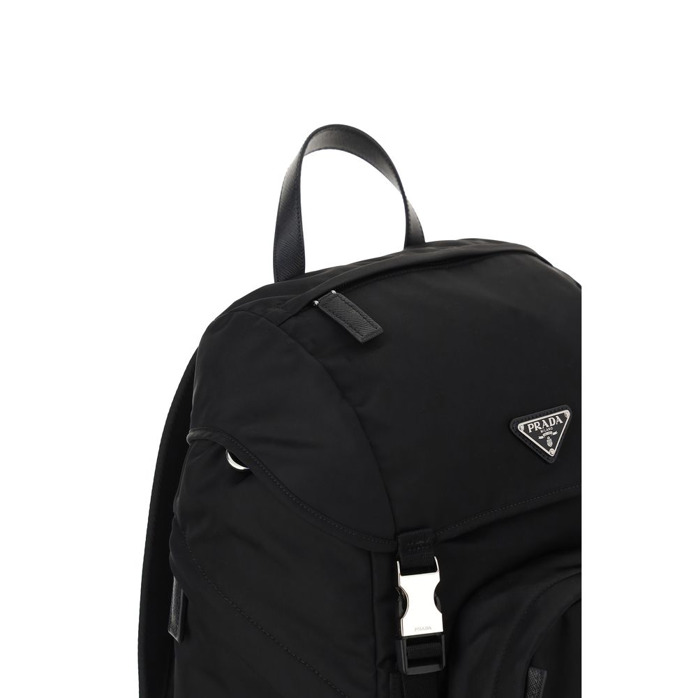 Black Recycled Polyamide Backpack