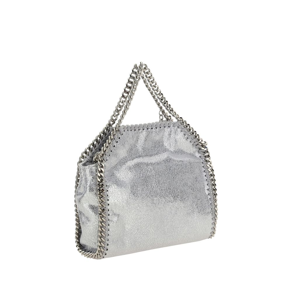Silver Polyester Shoulder Bag