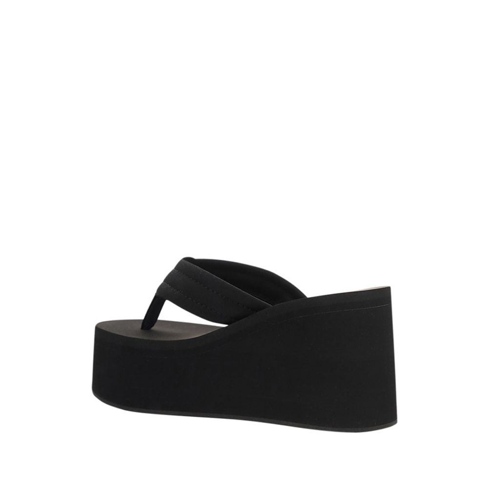 Black Polyamide Platform Sandals