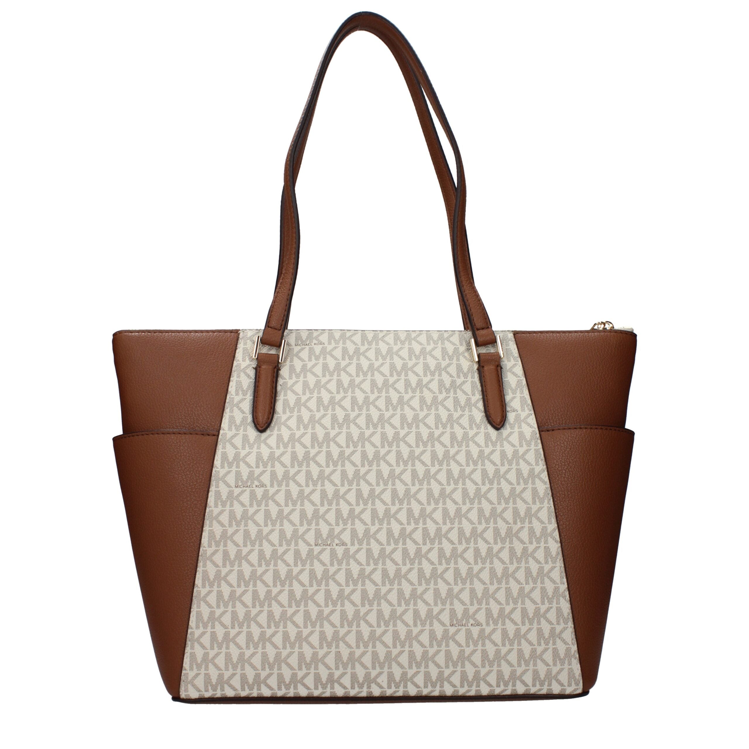 Beige Leather Shoulder Bag