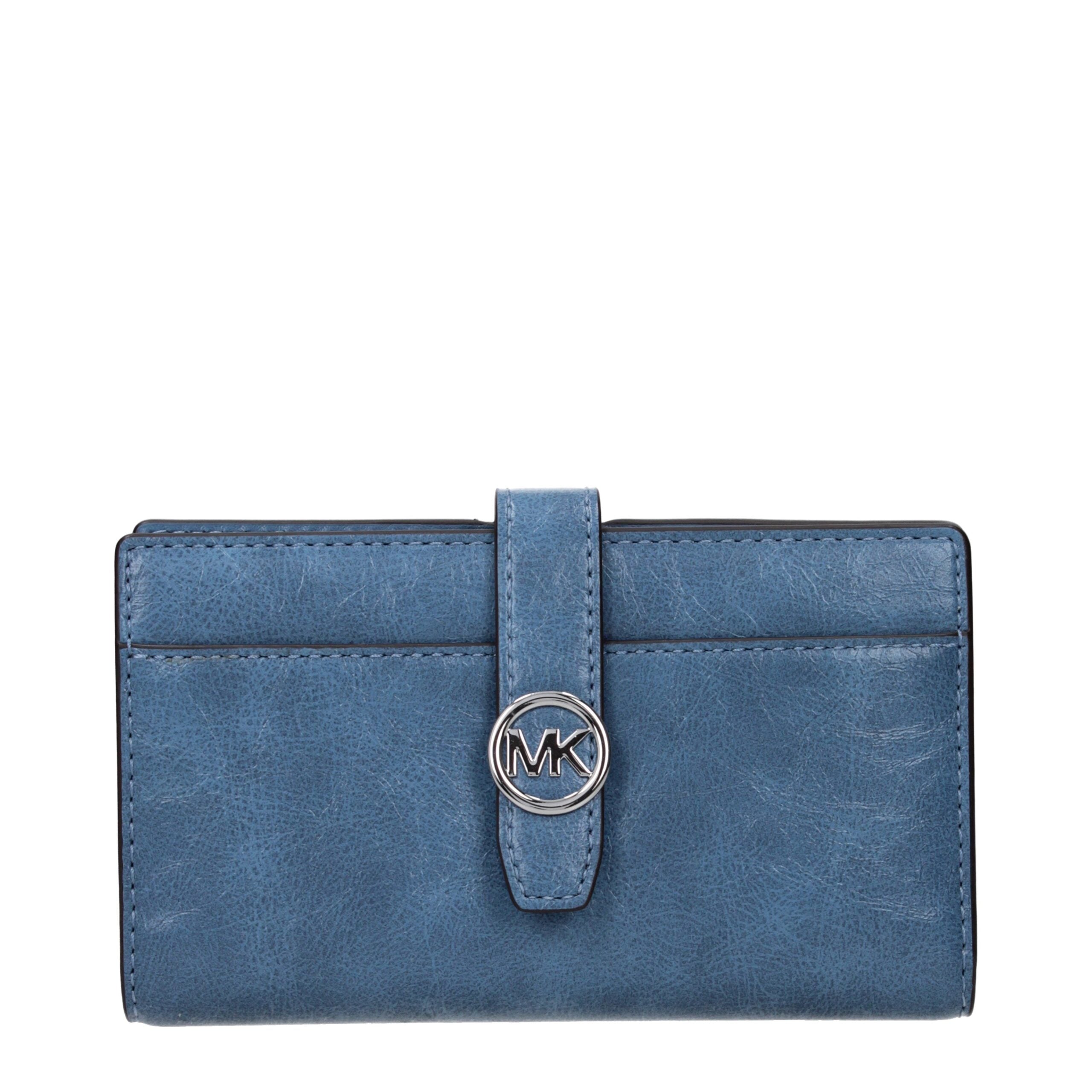Light Blue Leather Wallet