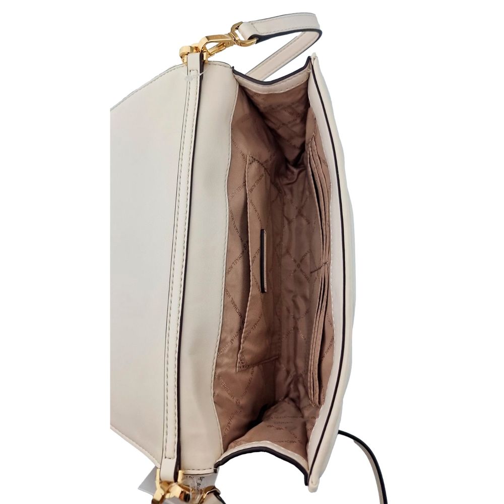 Beige Leather Shoulder Bag
