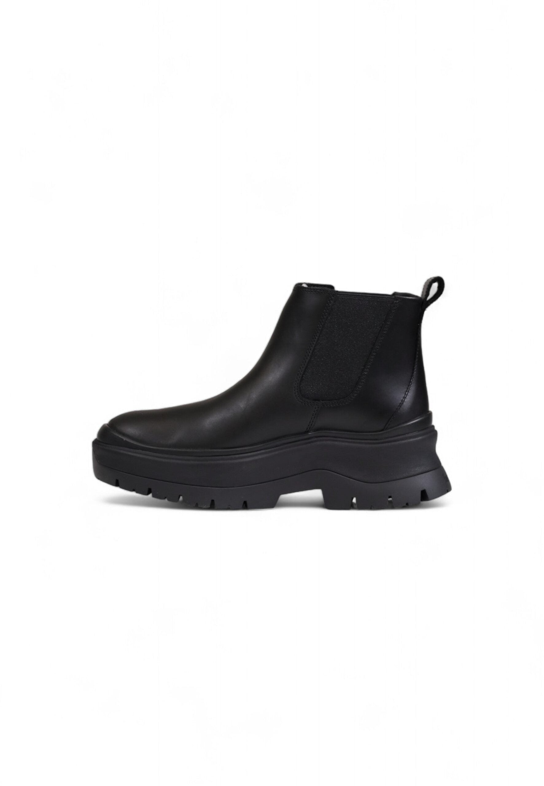 Black Leather Ankle Boots