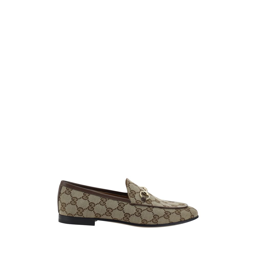 Beige Calf Leather Bos Taurus Slip-On Loafers
