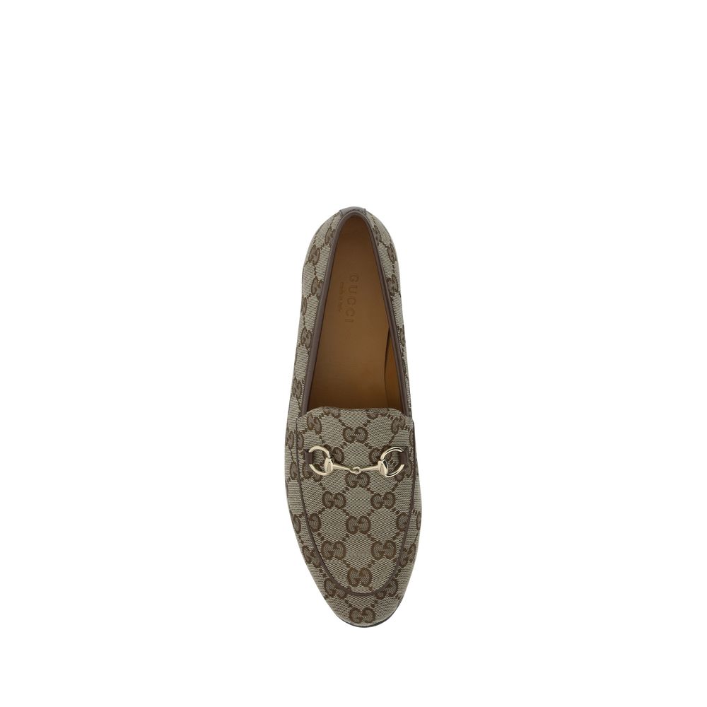 Beige Calf Leather Bos Taurus Slip-On Loafers