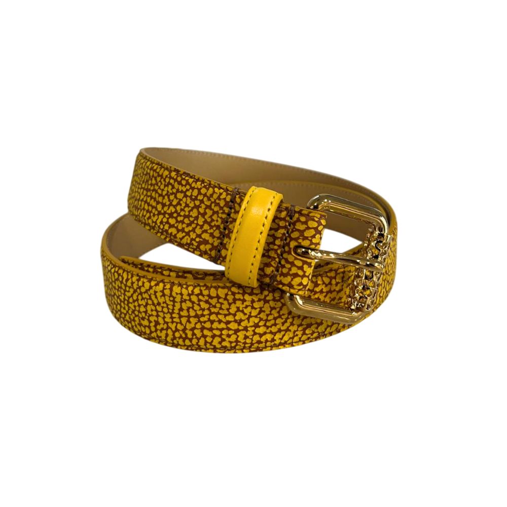 Yellow Leather Women Belt
