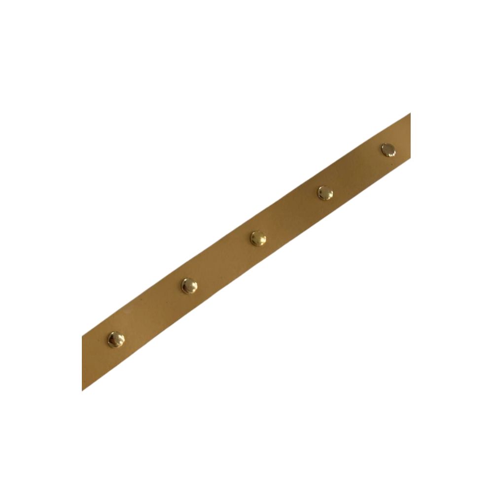 Beige Polyvinyl Women's Belt