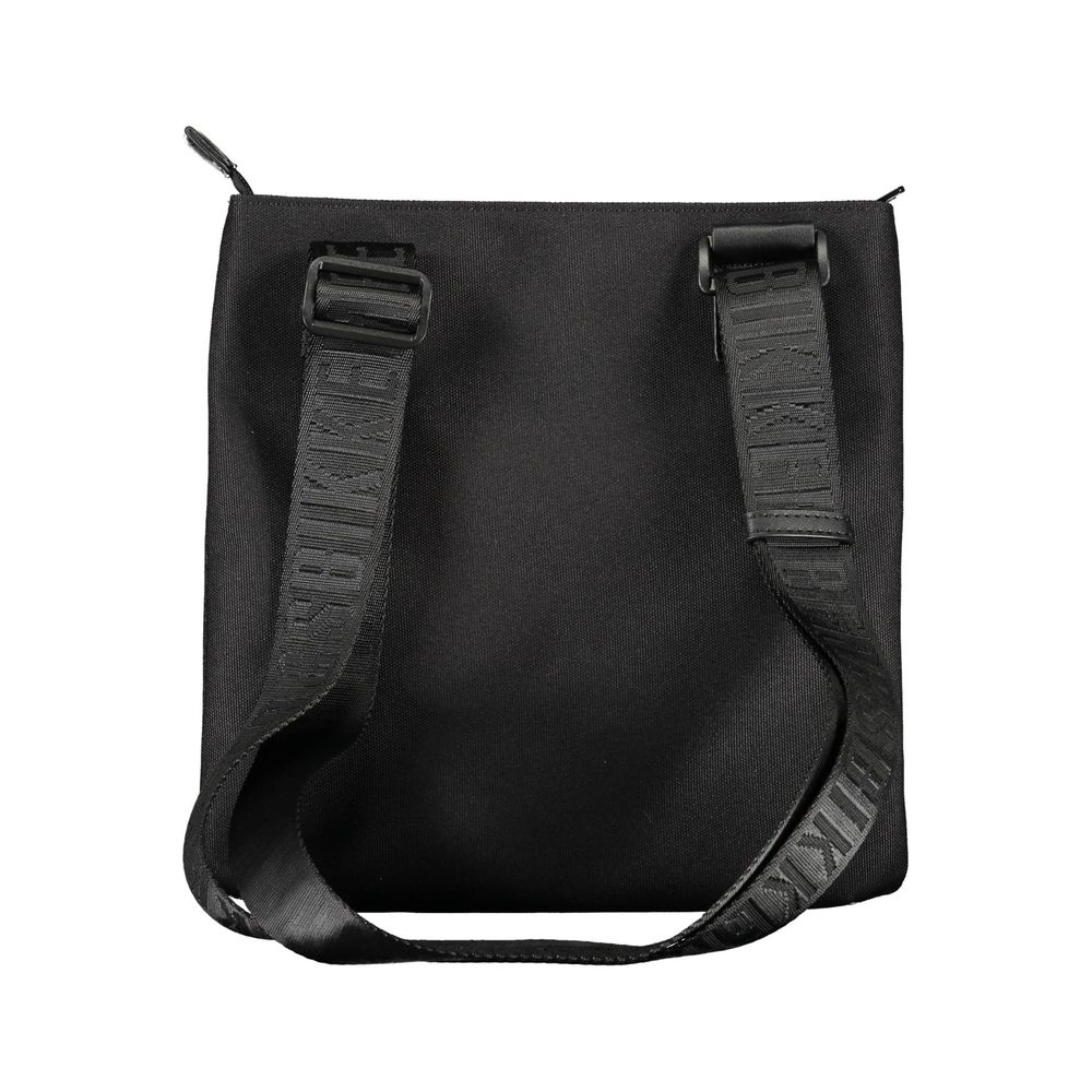 Black Polyester Men Shoulder Bag