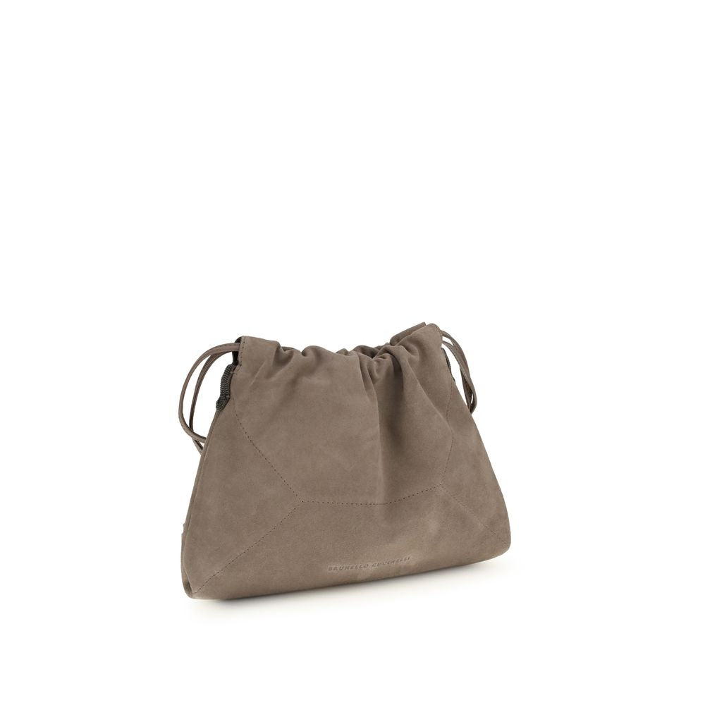 Beige Calf Leather Bos Taurus Shoulder Bag