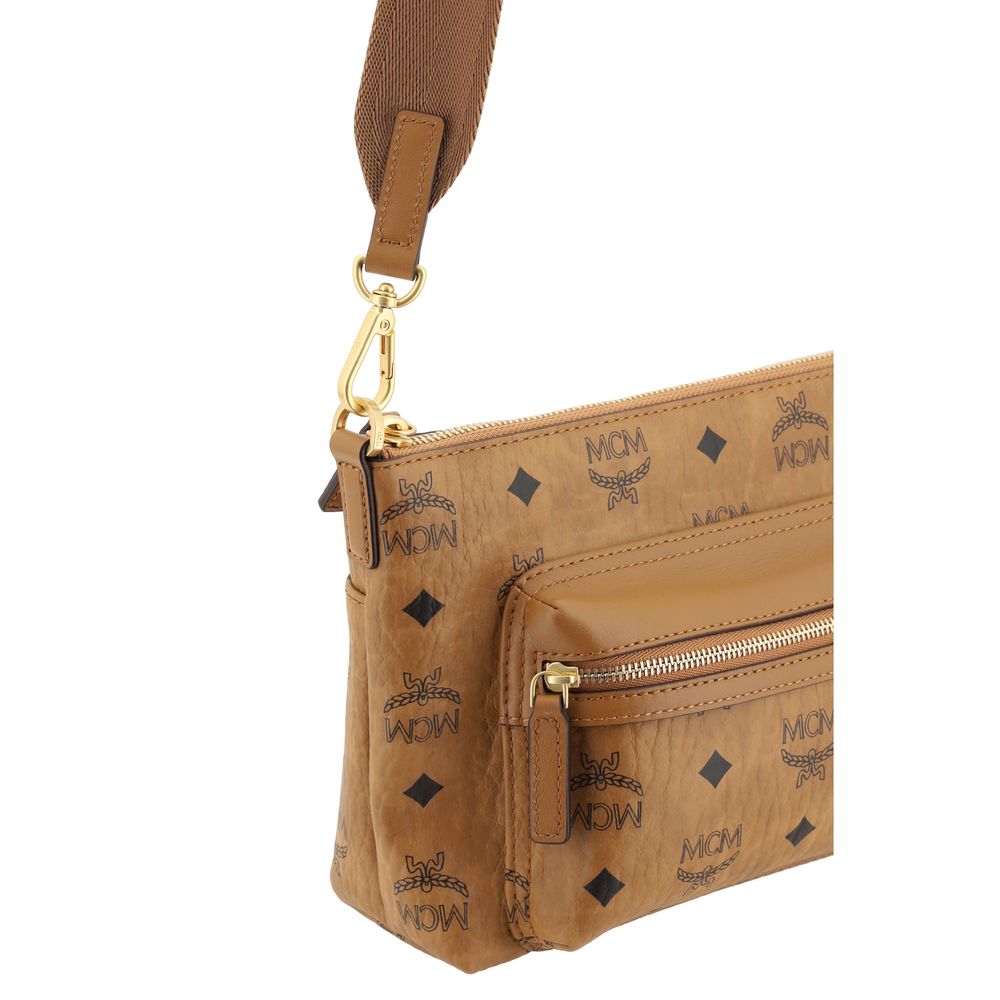 Brown Polyethylene Shoulder Bag