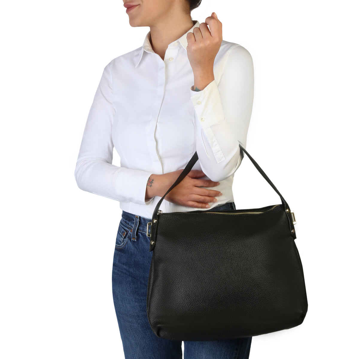 White Leather Shoulder Bag