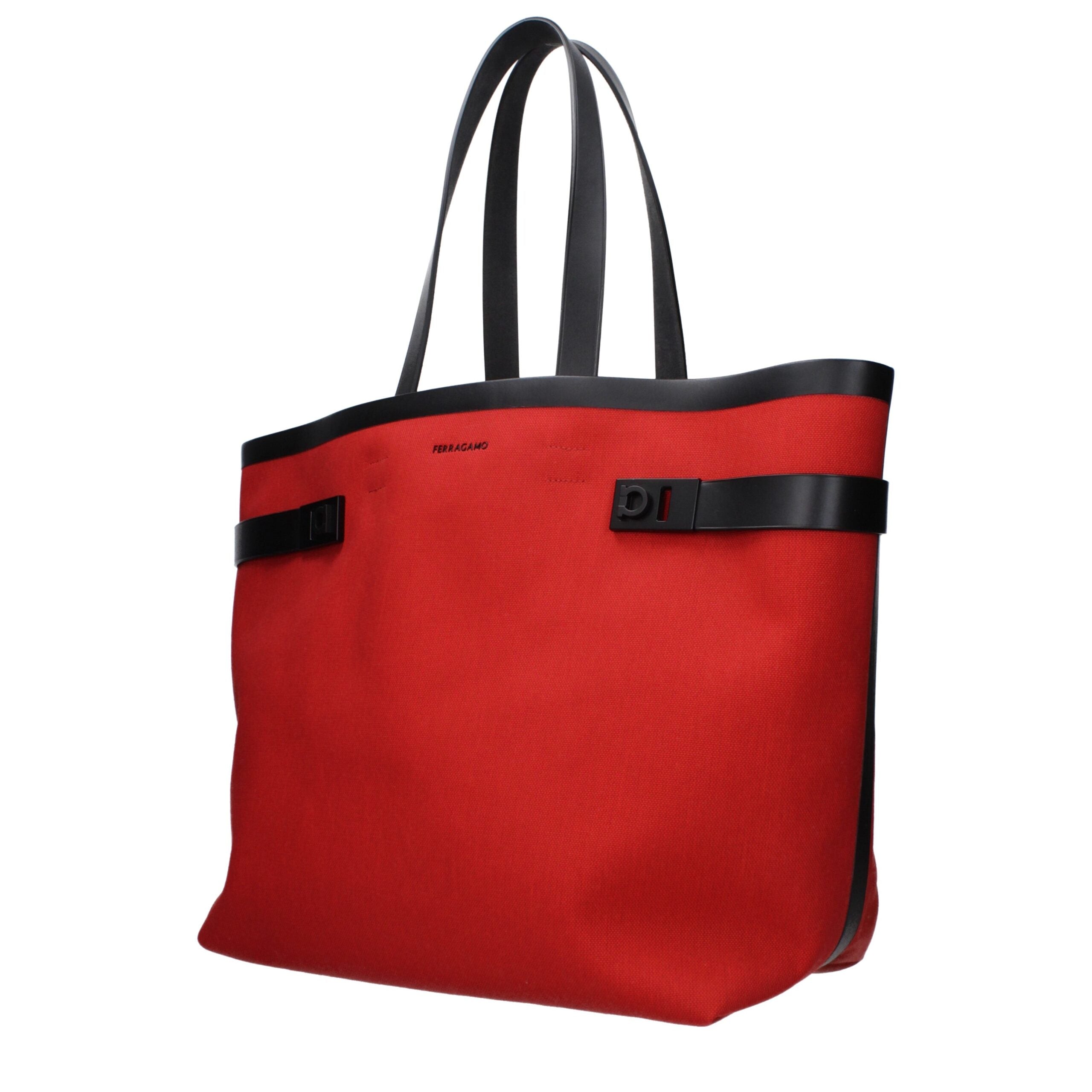 Red Fabric Shoulder Bag