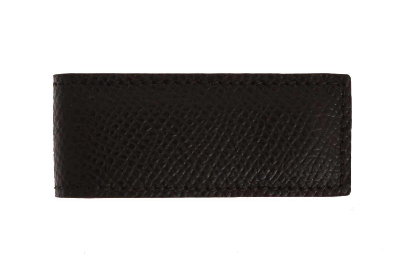 Hnědá kožená magnetická spona na peníze pro muže