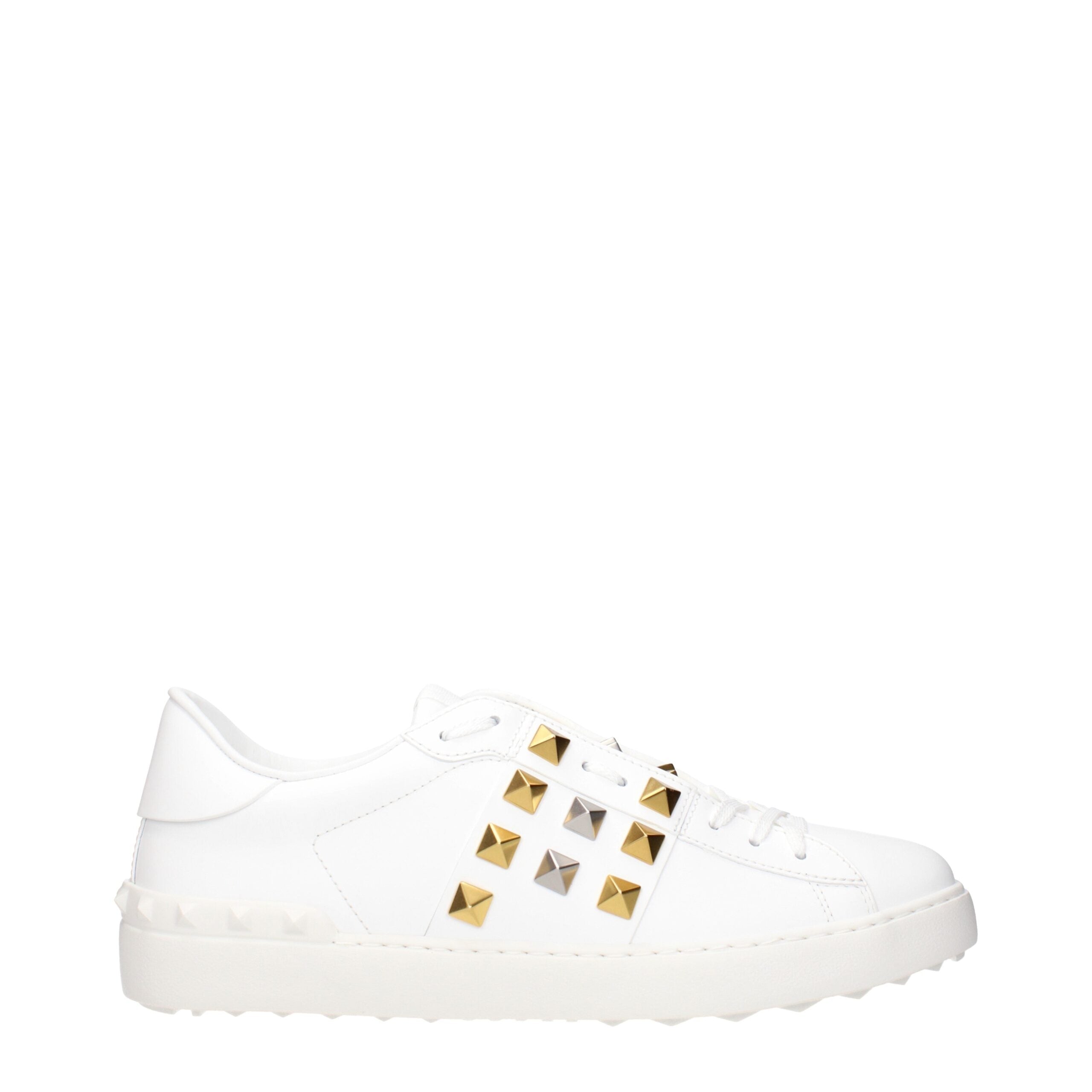 Blue Leather Low Top Sneakers