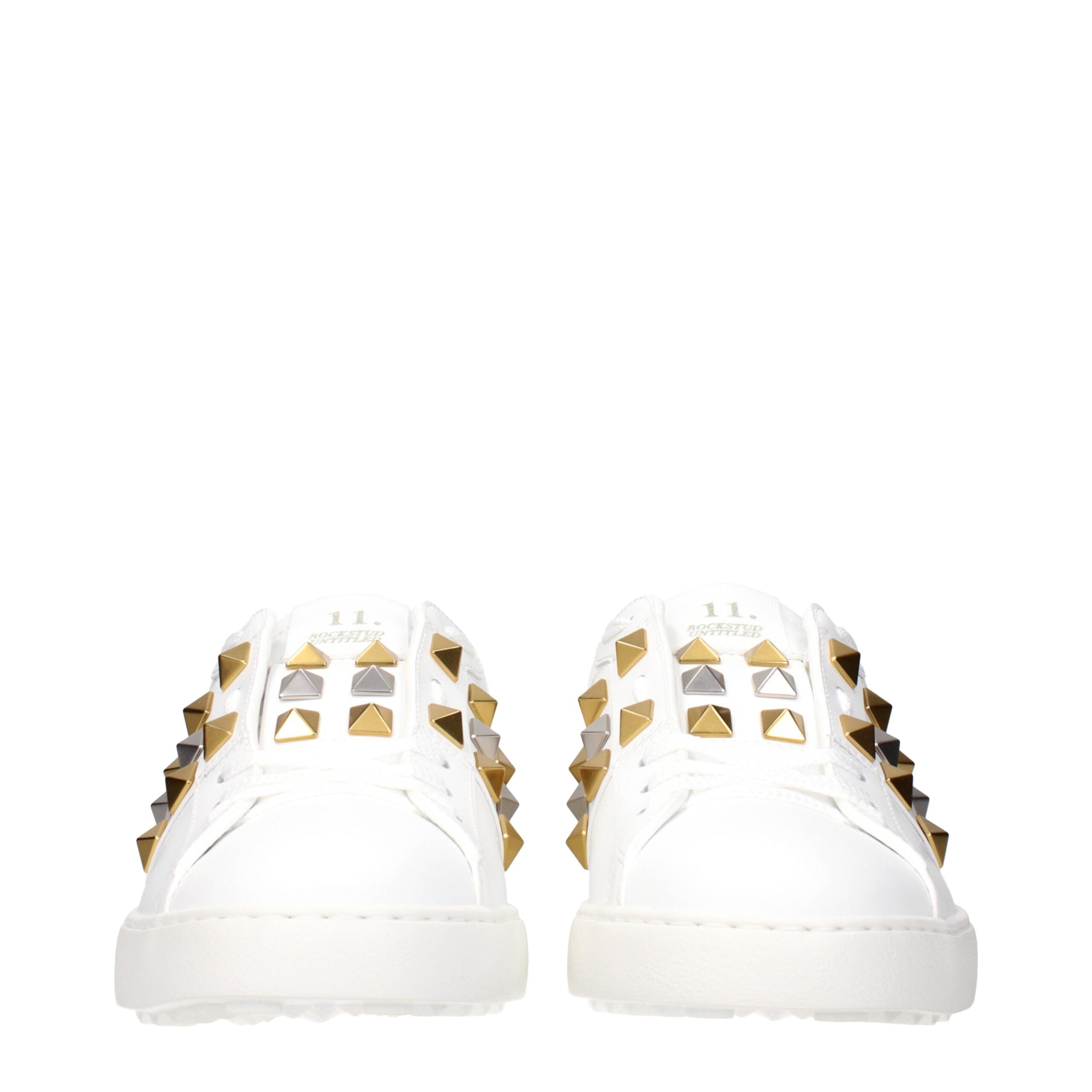 Blue Leather Low Top Sneakers