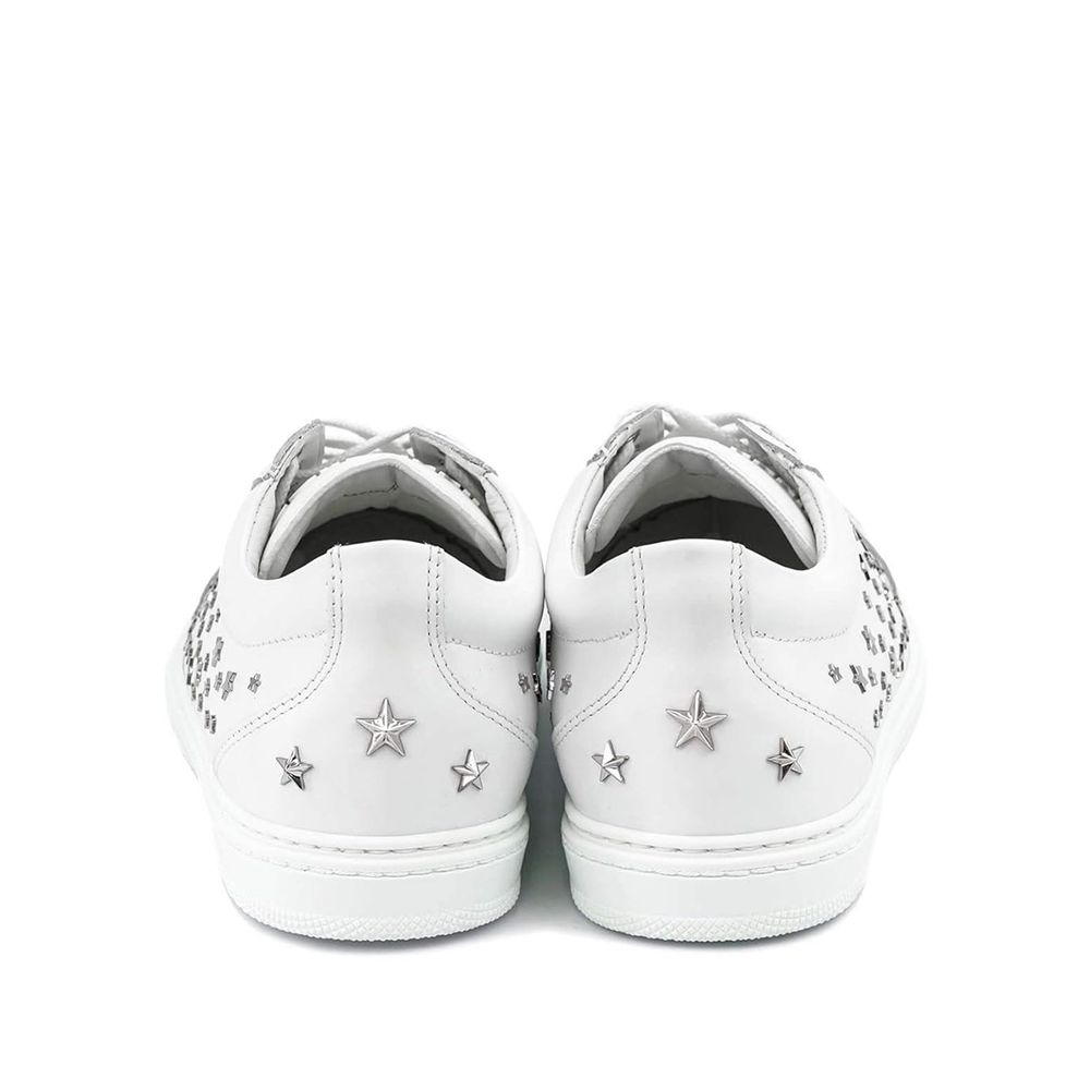 White Calfskin Low Top Sneakers