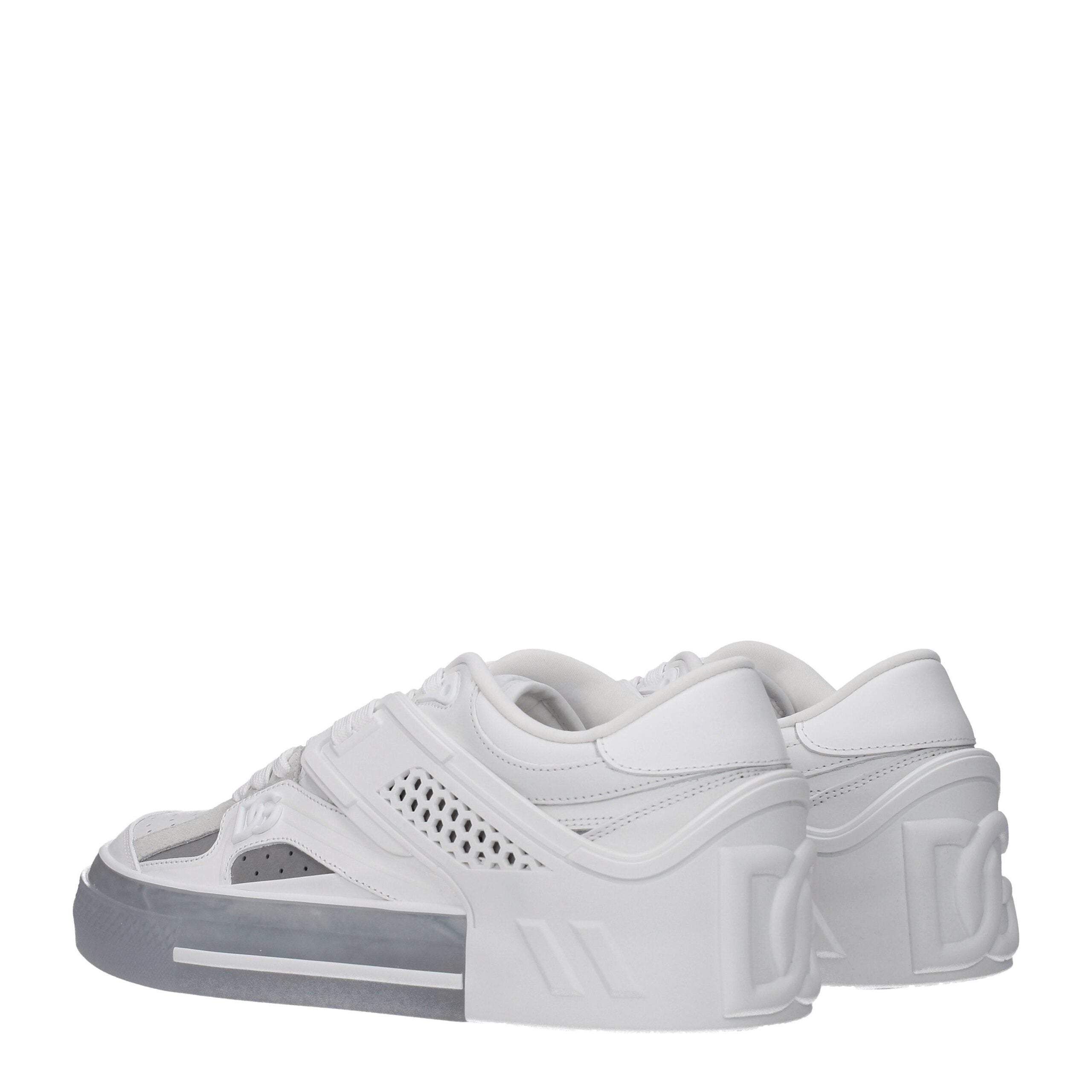 Blue Leather Low Top Sneakers