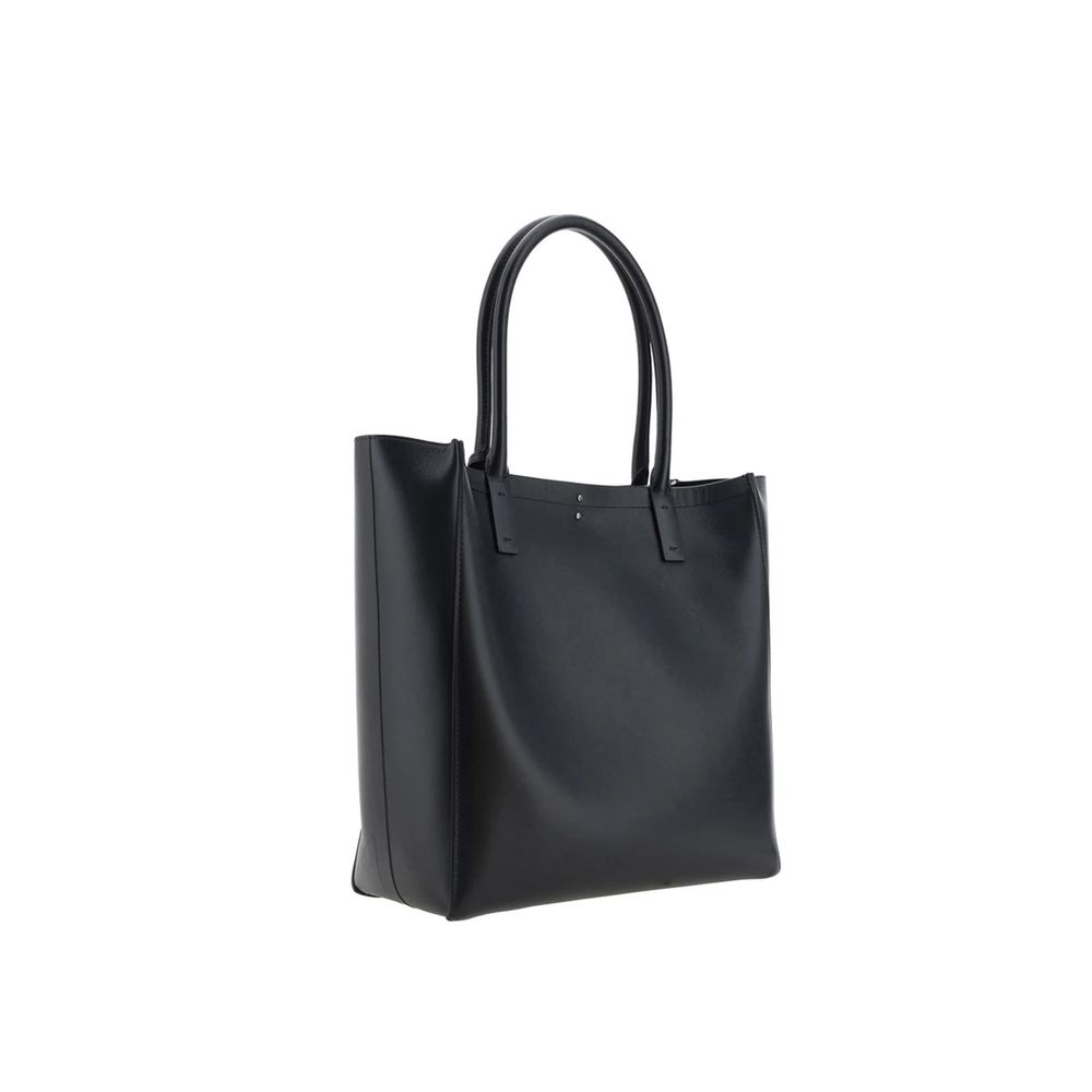 Black Calfskin Tote Bag