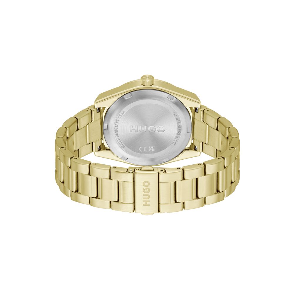 Gold Stainless Steel Dress Watch