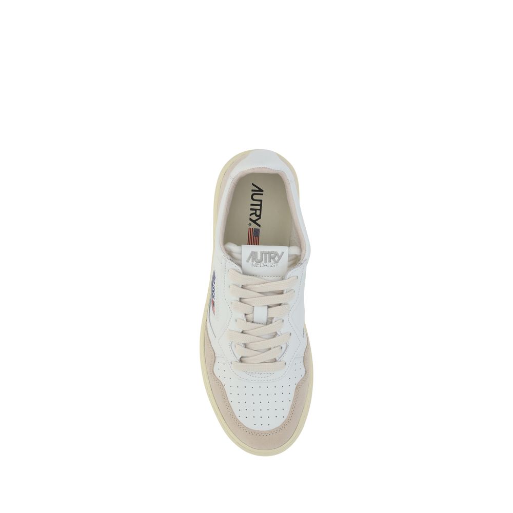 White Calf Leather Bos Taurus Low Top Sneakers