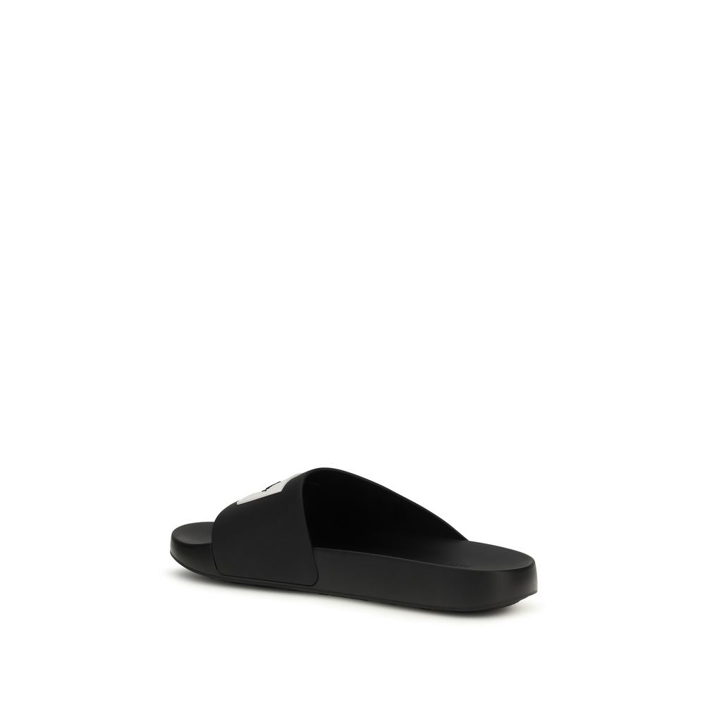 Black Rubber Slippers