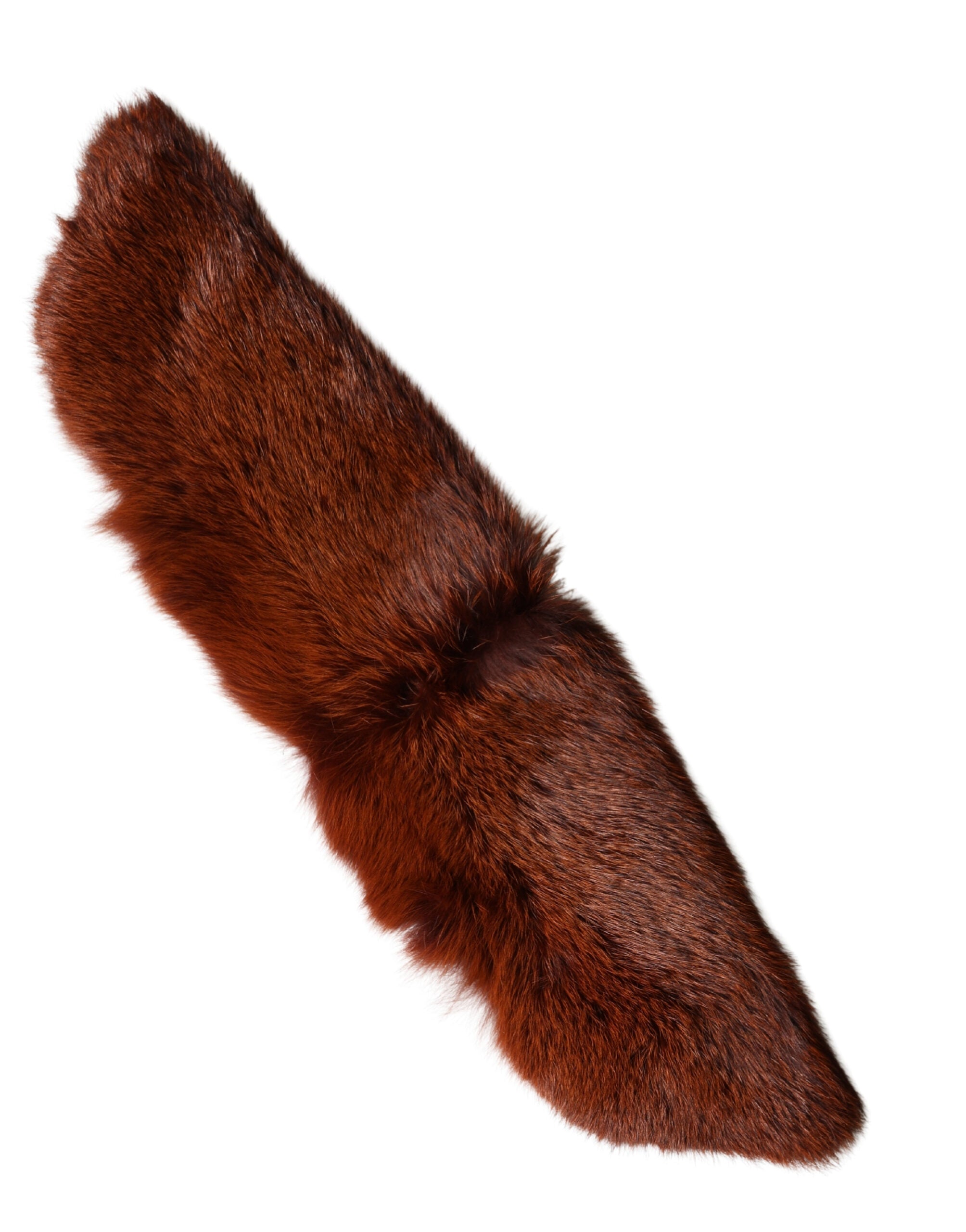 Dámský norkový kožešinový límec hnědý 60cm x 14cm šála
