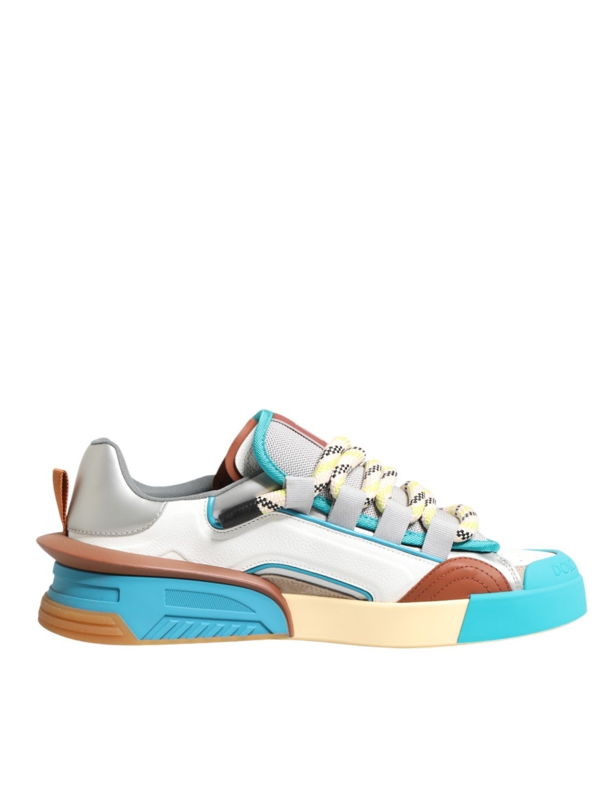 Multicolor Leather Low Top Sneakers Shoes