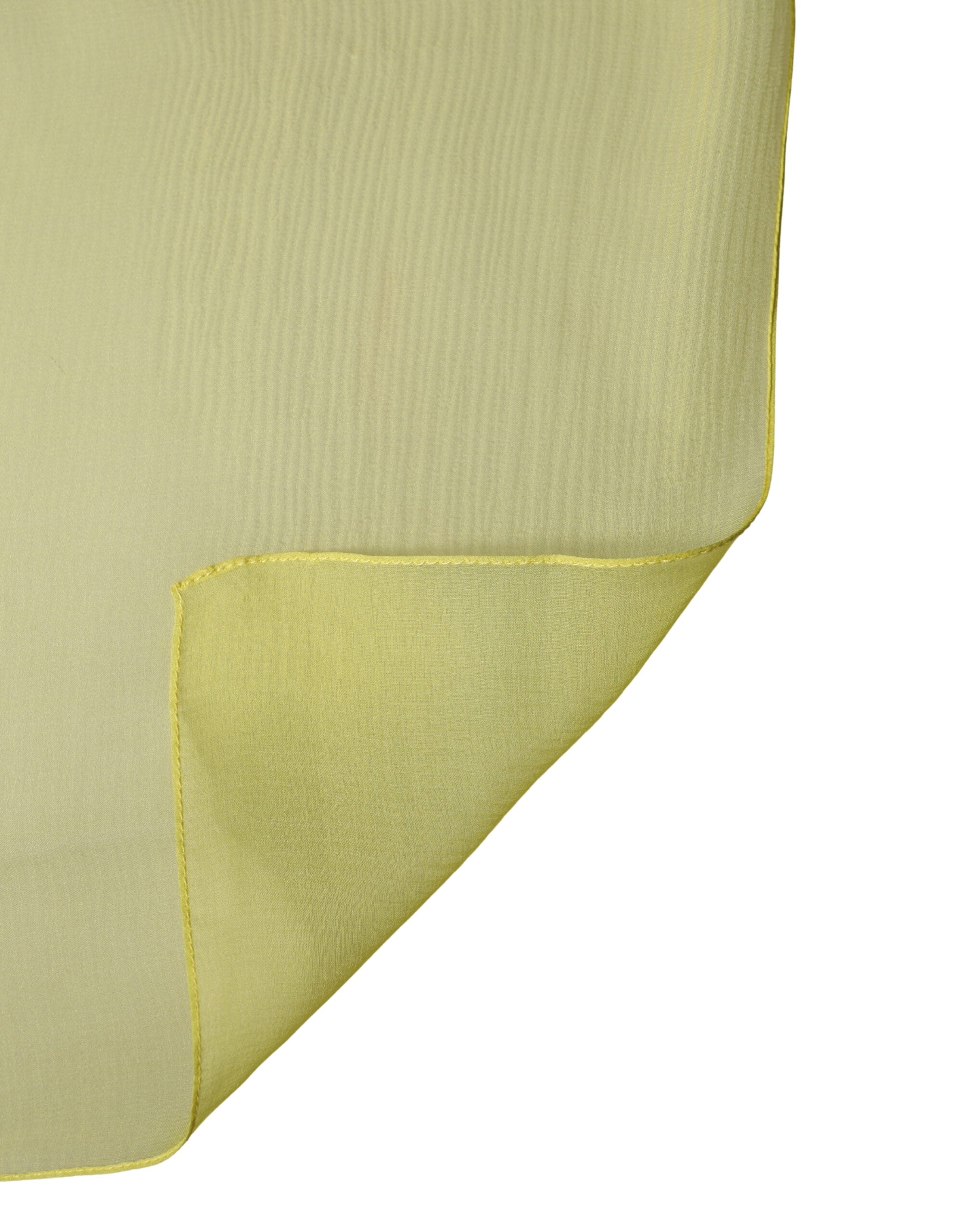 Yellow Silk Neck Wrap Shawl Foulard 120cm x 117cm Scarf