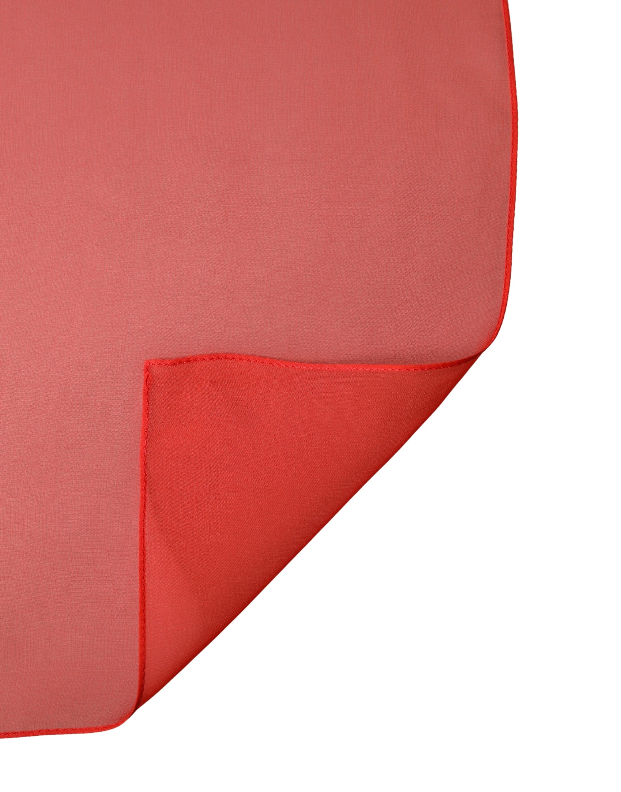 Červený hedvábný nákrčník šála šátek foulard 133cm x 129cm