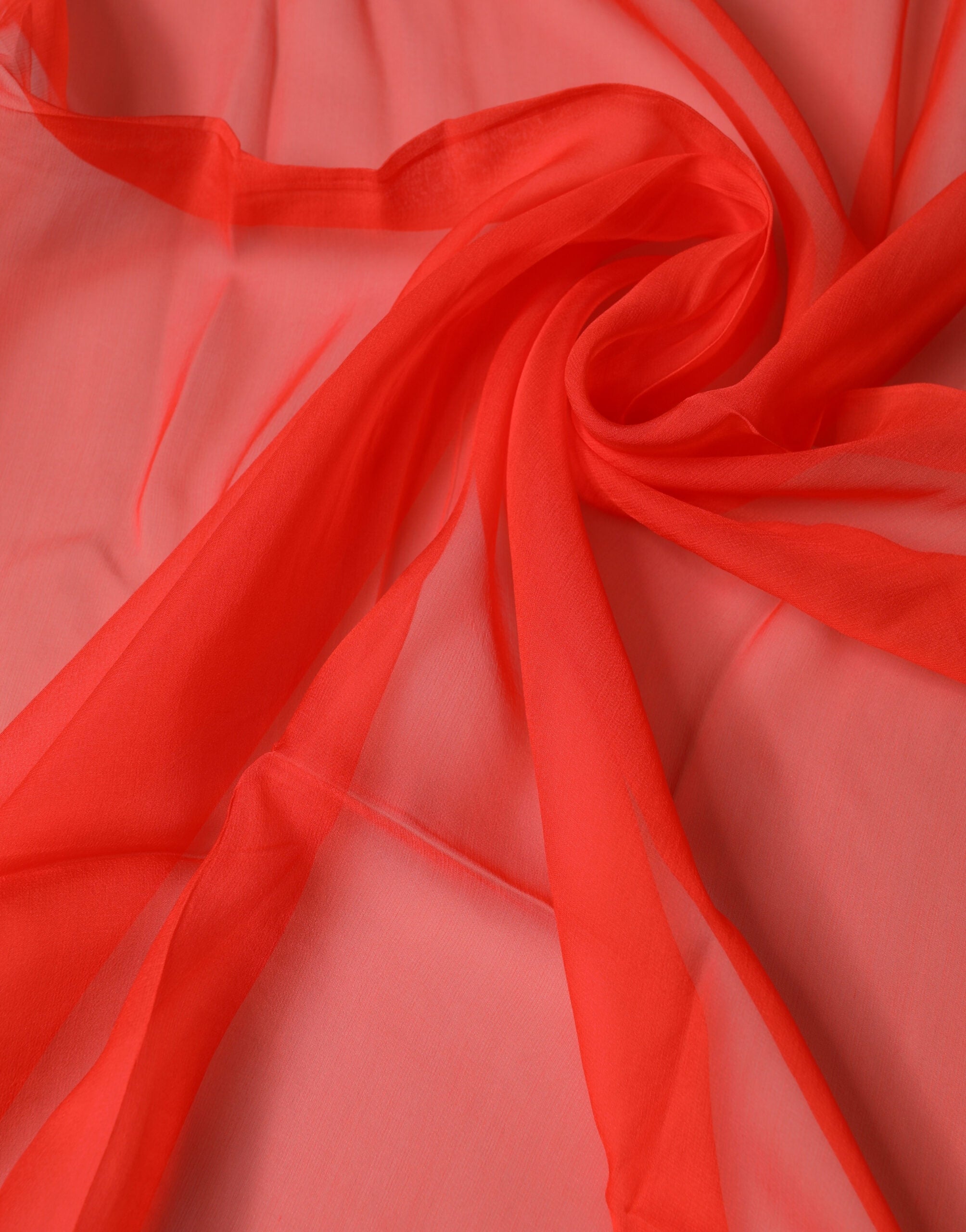 Červený hedvábný nákrčník šála šátek foulard 133cm x 129cm