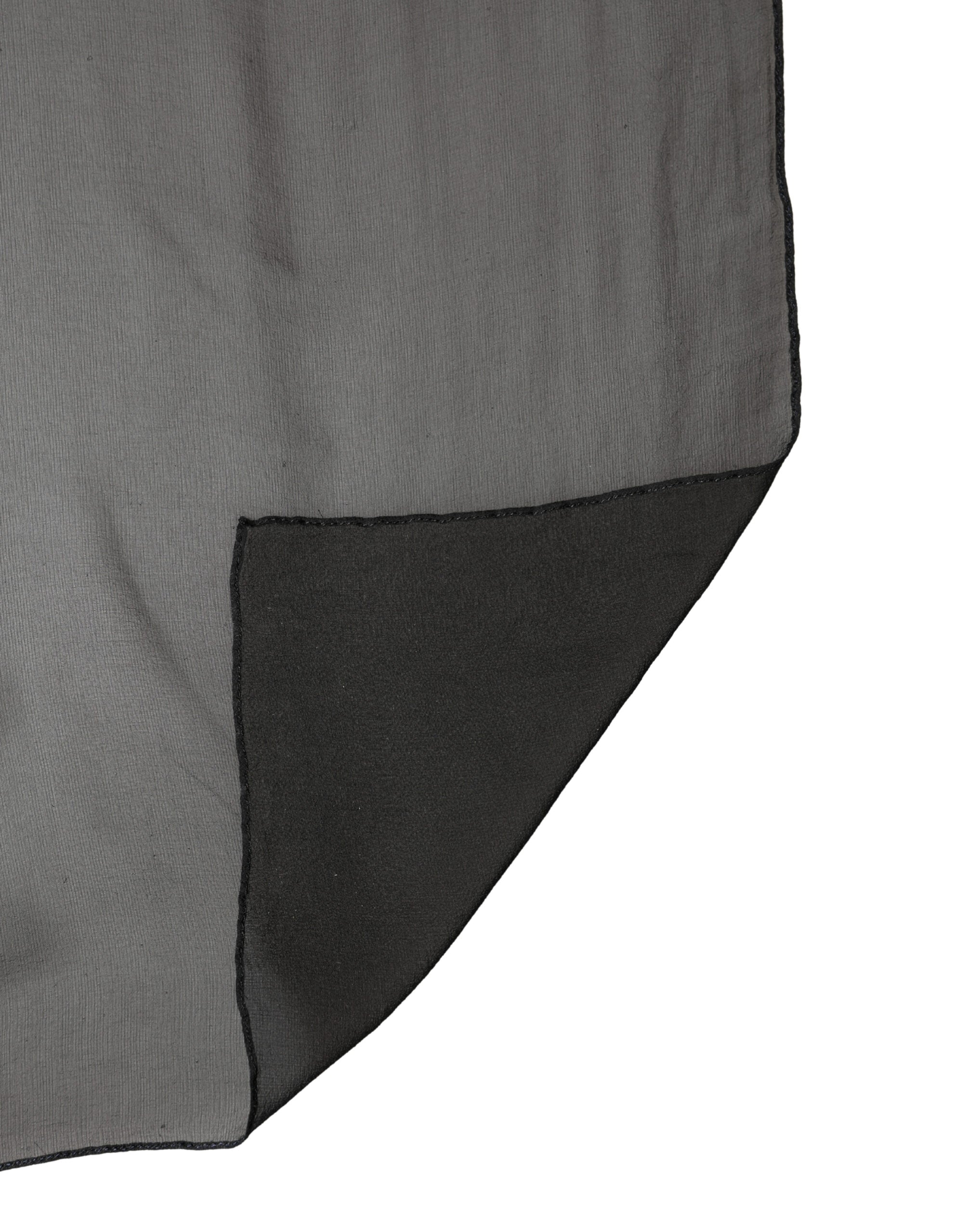 Černý hedvábný nákrčník šál štóla 167cm x 126cm šátek