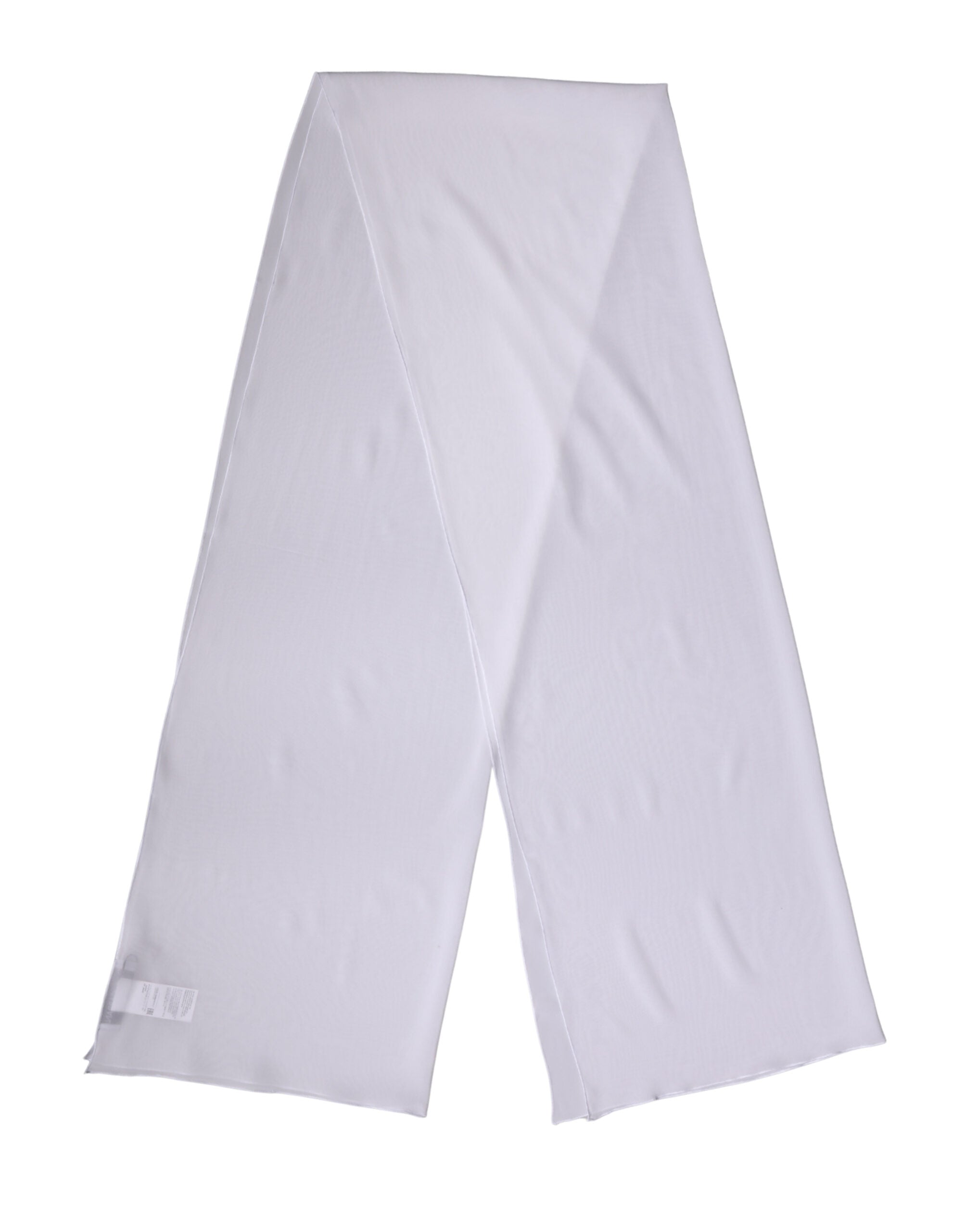 Bílý hedvábný nákrčník šál štóla 200cm x 64cm šátek