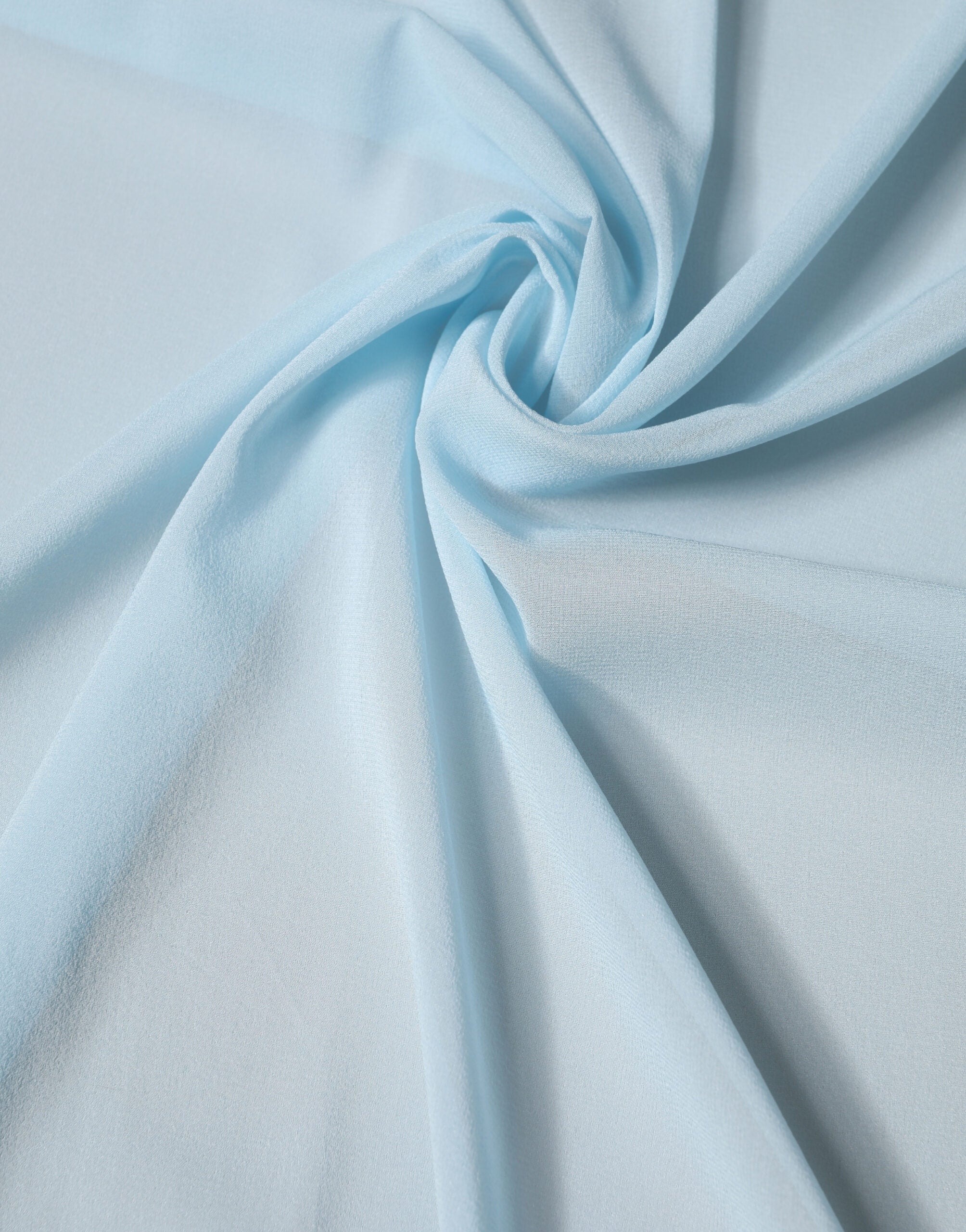 Světle modrý hedvábný nákrčník, šál, štóla 200cm x 64cm
