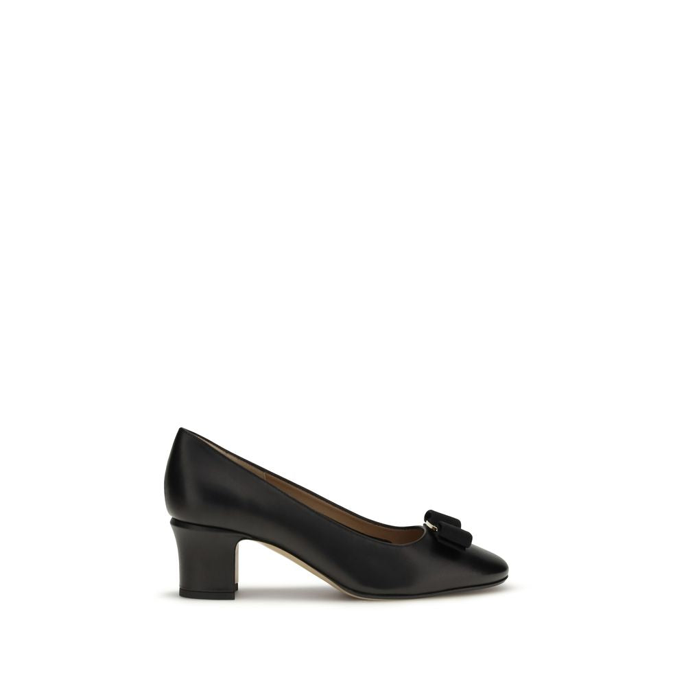 Black Calf Leather Bos Taurus High Heel Pumps