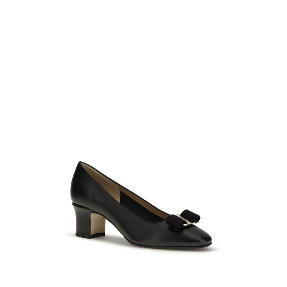 Black Calf Leather Bos Taurus High Heel Pumps