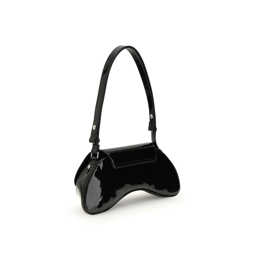 Black Polyethylene Shoulder Bag