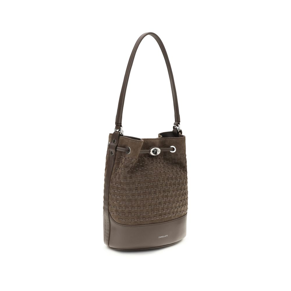 Brown Calf Leather Bos Taurus Handbag