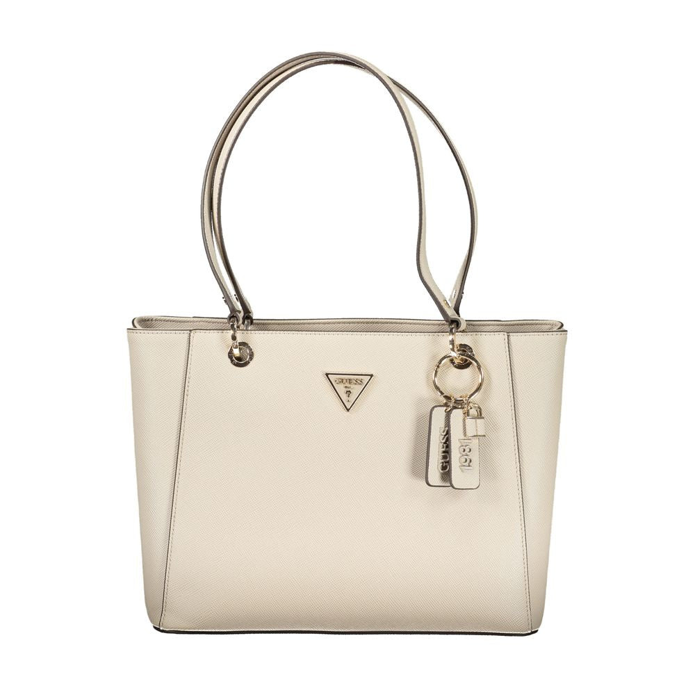 Beige Poliuretano Women Handbag