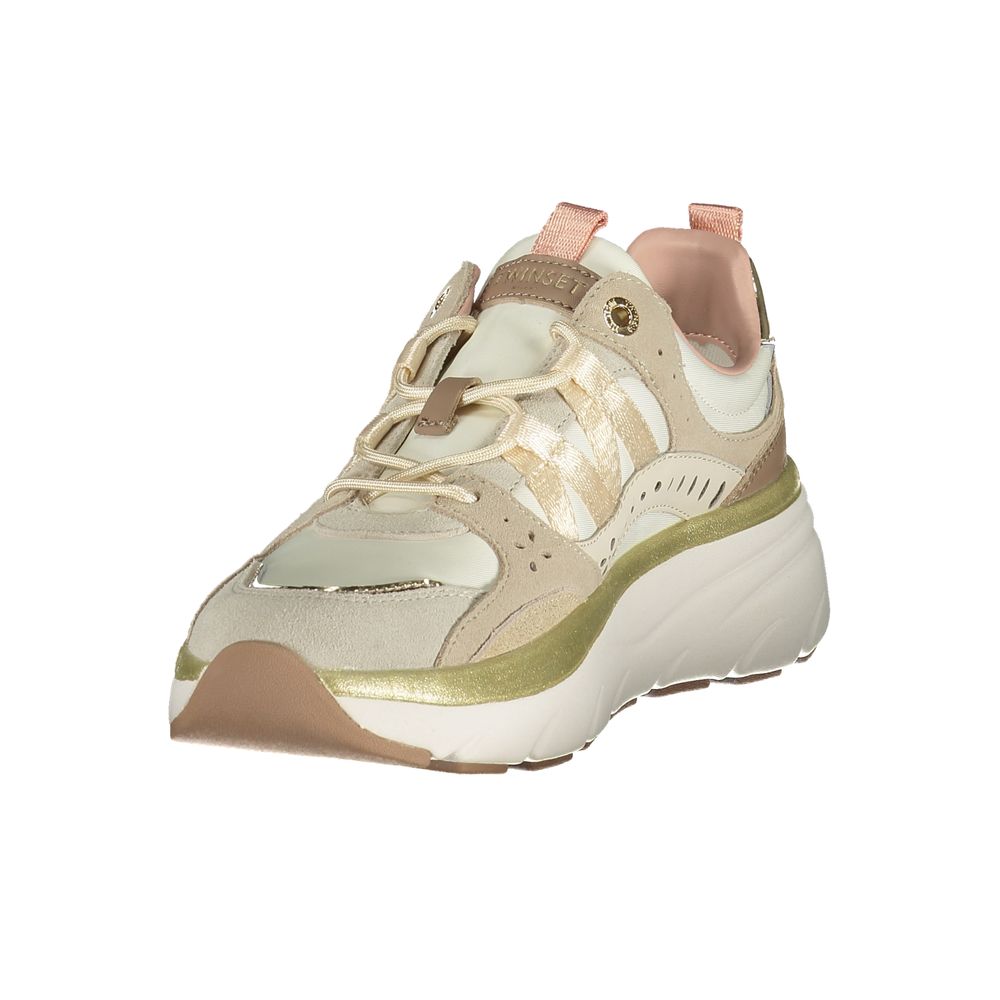 Béžová dámská obuv typu sneaker z polyuretanu