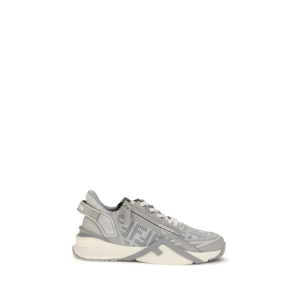 Gray Calf Leather Bos Taurus Athletic Sneakers
