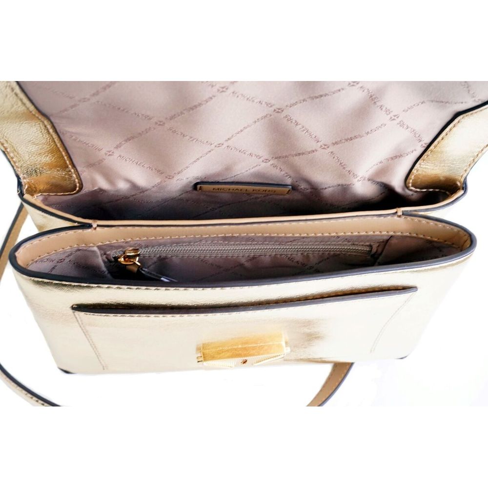 Gold Leather Shoulder Bag